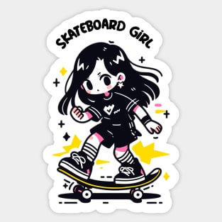 Skateboard Girl // Skater Sticker